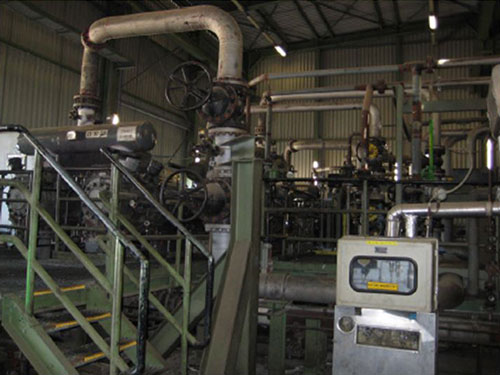 Compressor plant for unburnt gas