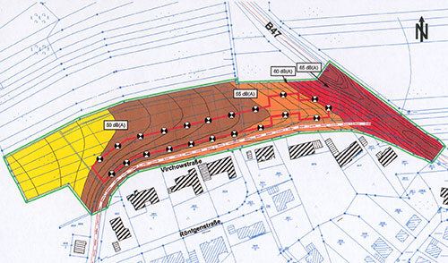 Schallschutzgutachten Immissionsprognose Rasterlaermkarte